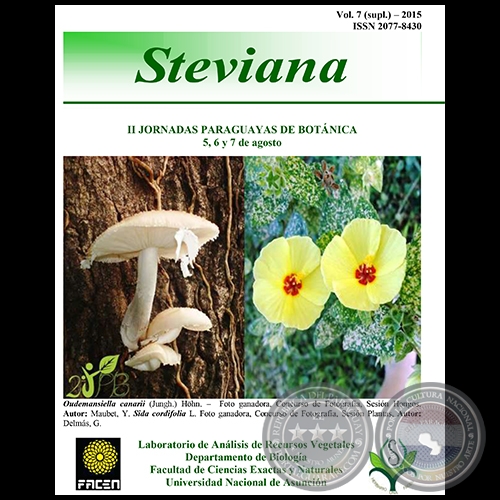 REVISTA STEVIANA - VOLUMEN 7 Suplemento - AO 2015 - Publicacin del Herbario FACEN